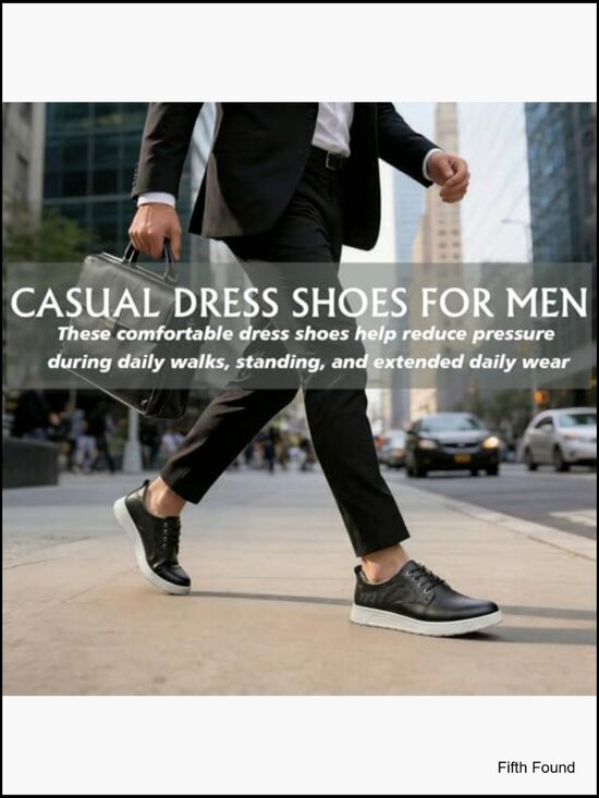Men\'s Casual Dress Sneakers Oxfords Lace Up Non Slip Lightweight Walking Formal main image 4